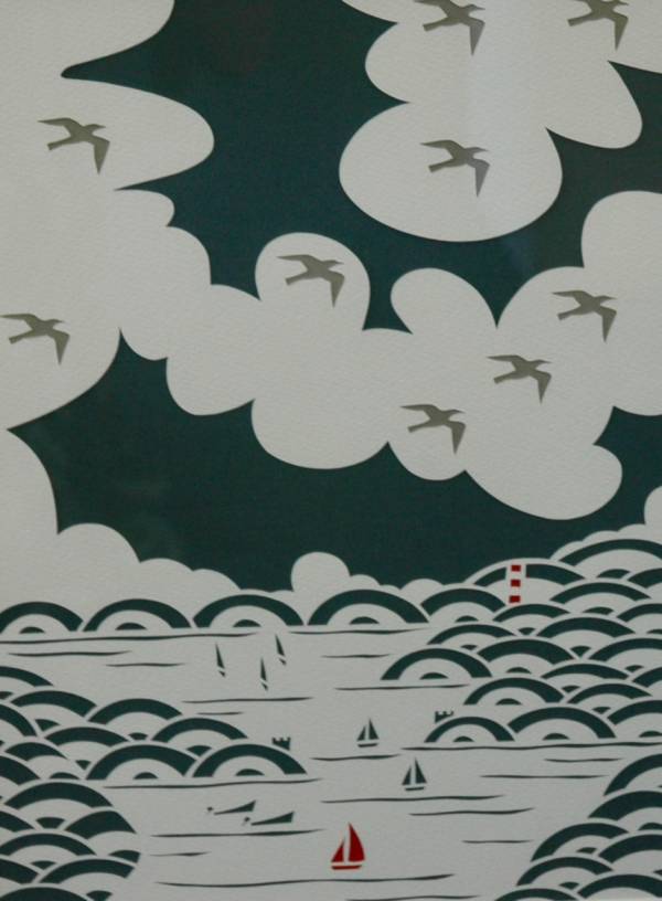 - a , Paper Sculpture by Debs Martin, measuring 38 x 28 cm (H x W) framed at 57 x 47 cm £225